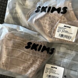 Skims Swimwear Set in Nude Crocodile Print